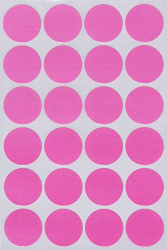 Sticker Pink 25 mm runde Klebepunkte – 2,5 cm Etiketten 360 Stück von Royal Green von Royal Green