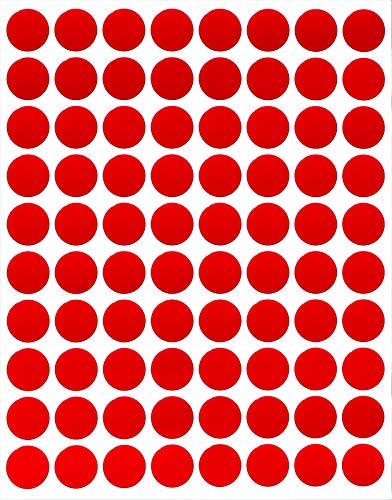 Sticker Rot 13 mm runde Aufkleber - Größe 1,3 cm Klebepunkte 1200 Vorteilspack von Royal Green von Royal Green