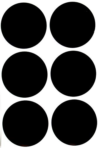 Sticker Schwarz 50 mm runde Aufkleber – 5 cm Sticker 72 Stück von Royal Green von Royal Green