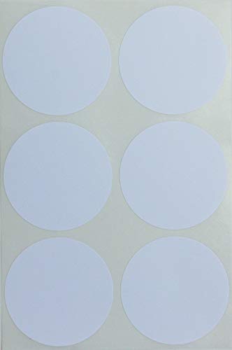 Sticker Weiß 50 mm runde Punkt Aufkleber – in verschiedenen Farben Größe 5 cm Sticker 180 von Royal Green von Royal Green