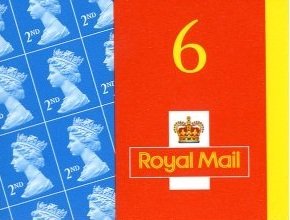 Briefmarken zweiter Klasse, Standard Briefmarken der Royal Mail (Großbritannien), 6 Stück von Royal Mail