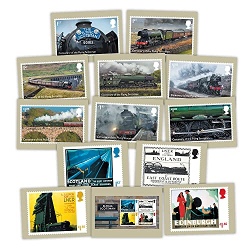 Flying Scotsman Postkarten von Royal Mail, zum Einrahmen geeignet. von Royal Mail
