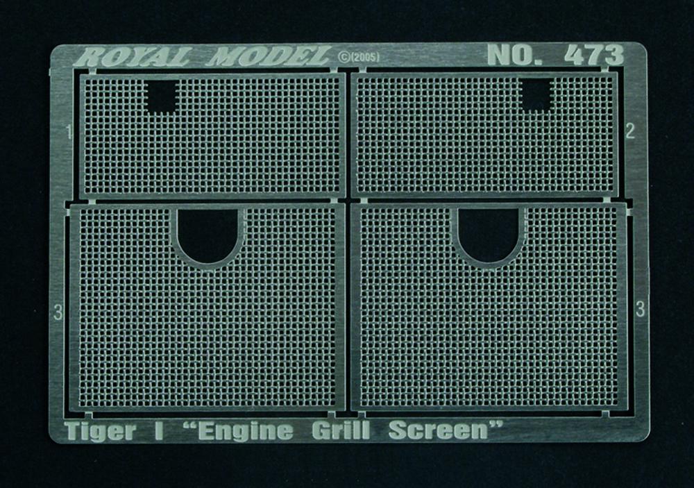 Engine Grill Screen Tiger I (for Dragon kit) von Royal Model