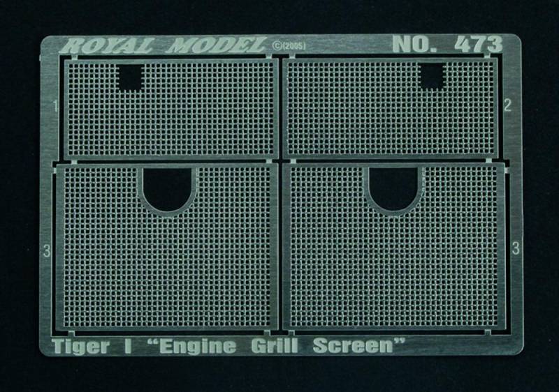 Engine Grill Screen Tiger I (for Dragon kit) von Royal Model