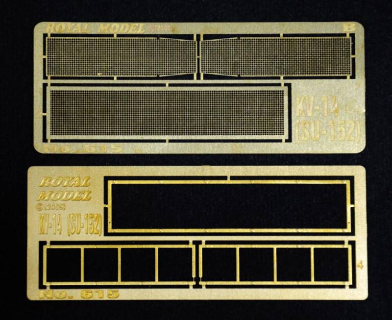 Engine grill screen KV 14 (SU-152) von Royal Model
