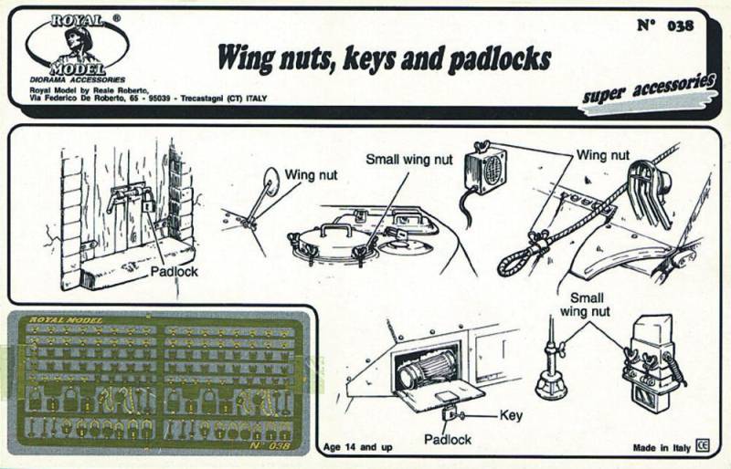 Wing nuts, keys and padlock von Royal Model