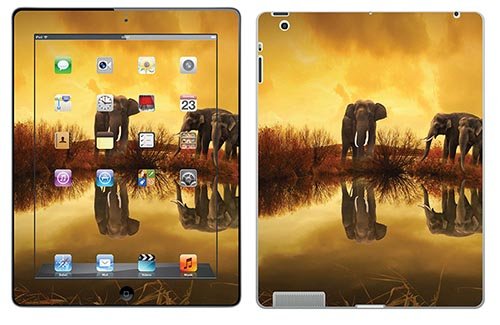 Royal Sticker, selbstklebend, für Tablet Sunset and Elephants iPad 4 von Royal Sticker