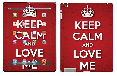 Royal Sticker Schutzhülle für iPad 3 mit Aufschrift Keep Calm Love Me von Royal Sticker