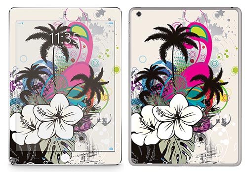 Royal Wandtattoo RS. 68596 selbstklebend für iPad Air, Motiv Colorful Flowers with Trees von Royal Sticker