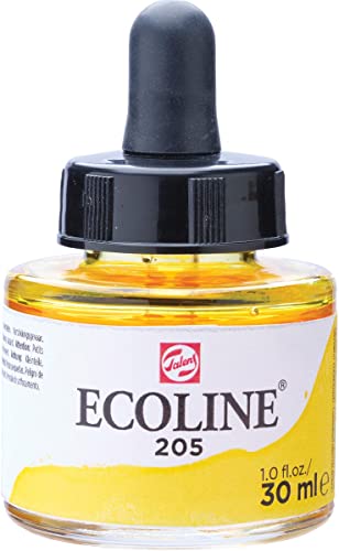 Royal Talens ECOLINE Acuarela líquida Acuarela Acuarela Acuarela Líquido Acuarela Acuarela Acuarela Líquidos Nuevo Bote 30 ml (205 - Amarillo Limón) von Talens Japan