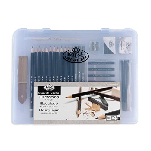 Royal & Langnickel RSET-ART3105 - Essentials Clear View, Small Kassette mit Sketch Art Set von Royal & Langnickel