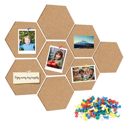 Royouzi 8 StüCk Pinnwand Kork Sechseckige Pinwand Korktafel Diy Korkwand, Mit 64 StüCk Pushpins Selbstklebend Korkplatte, FüR Foto HäNgen, Bulletin Tafeln Heimdekoration Und BüRo Memoranduma Royouzi 8 StüCk Pinnwand Kork Sechseckige Pinwand Korktafel Diy Korkwand, Mit 64 StüCk Pushpins Selbstklebend Korkplatte, FüR Foto HäNgen, Bulletin Tafeln Heimdekoration Und BüRo Memoranduma von Royouzi