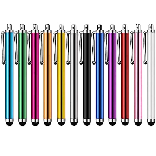 Rpanle Stylus Pen [12er Pack] Tablet Stift, Touchscreen Stift, Universelle kapazitive Touchscreen-Stifte für Tablets, i-Pad Mini, i-Pad Pro, Smartphones, Samsung Galaxy - Mehrere Farben von Rpanle