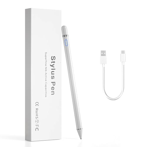 Rpanle Stylus Stift, Wiederaufladbarer Eingabestift Active Pencil kapazitiver Stylus Touchstift mit 1.5mm feiner Spitze Kompatibel mit Tablets/Lenovo/Huawei/HTC/Pixel von Rpanle