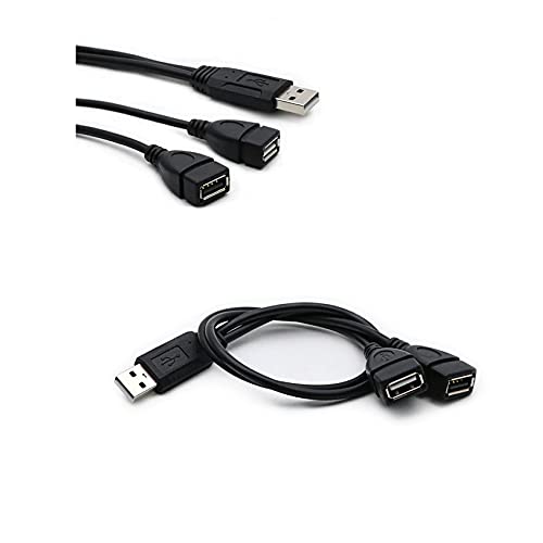 Rpanle USB Splitter Y Kabel, USB 2.0 EIN Stecker Auf 2 Dual USB Buchse Y Verteiler Daten-Aufladeeinheit Kabel-Verlängerung Codeart a 35cm von Rpanle