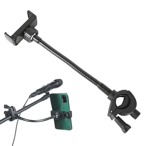 Mikrofon-Telefonhalter, professioneller Mikrofonständer, verstellbarer Bühnenstativ, Mikrofonständer, Mikrofonzubehör, verstellbare Halterung mit langem Schwanenhals-Arm, flexibel, 1 Stück, für den von Rproonay