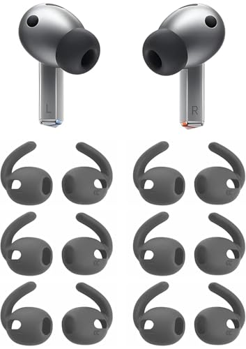 Rqker Ohrbügel, kompatibel mit Galaxy Buds 3 Pro SM-R630N, 6 Paar rutschfeste Silikon-Ohrhörer-Haken, kompatibel mit Galaxy Buds 3 Pro SM-R630N, 6 Paar, Grau Rqker Ohrbügel, kompatibel mit Galaxy Buds 3 Pro SM-R630N, 6 Paar rutschfeste Silikon-Ohrhörer-Haken, kompatibel mit Galaxy Buds 3 Pro SM-R630N, 6 Paar, Grau von Rqker