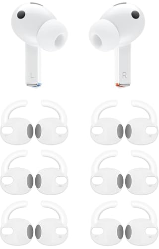 Rqker Ohrbügel, kompatibel mit Galaxy Buds 3 Pro SM-R630N, 6 Paar rutschfeste Silikon-Ohrhörer-Haken, kompatibel mit Galaxy Buds 3 Pro SM-R630N, 6 Paar, Weiß Rqker Ohrbügel, kompatibel mit Galaxy Buds 3 Pro SM-R630N, 6 Paar rutschfeste Silikon-Ohrhörer-Haken, kompatibel mit Galaxy Buds 3 Pro SM-R630N, 6 Paar, Weiß von Rqker