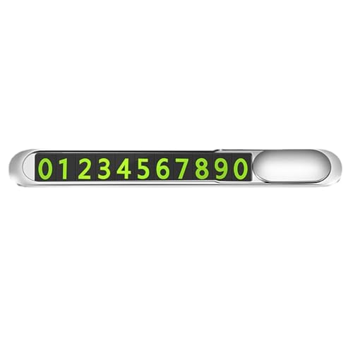 Rrlihjgu Nummernschild für temporäres Parken, Telefonnummer für temporäres Parken,Benachrichtigungs-Telefonnummernkarte - Leuchtendes Metall-Telefonnummernkarten-Schieberegler-Okklusionsdesign für von Rrlihjgu