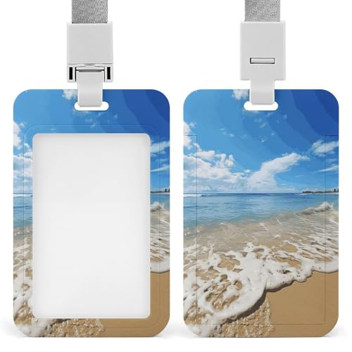 Ausweishalter, Meer- und Strand-Ausweishalter, professionell, vertikal, mit Umhängeband, wasserdicht, für Büro, transparenter Ausweishalter für Krankenschwestern, Ärzte, Lehrer Ausweishalter, Meer- und Strand-Ausweishalter, professionell, vertikal, mit Umhängeband, wasserdicht, für Büro, transparenter Ausweishalter für Krankenschwestern, Ärzte, Lehrer von Rrtsmsgh