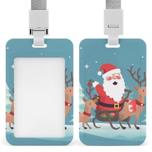 Ausweishalter, Weihnachtsmann, professionell, vertikal, mit Umhängeband, wasserdicht, Ausweishülle für Büro, transparenter Ausweishalter für Krankenschwester, Arzt, Lehrer Ausweishalter, Weihnachtsmann, professionell, vertikal, mit Umhängeband, wasserdicht, Ausweishülle für Büro, transparenter Ausweishalter für Krankenschwester, Arzt, Lehrer von Rrtsmsgh
