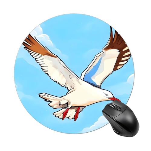 Flying Seagulls Mauspad, kleines Mauspad mit rutschfester Gummiunterseite, bequemes Laptop-Mauspad, rund, wasserdicht, Mauspad für Büro, Zuhause, Computer, 20 x 20 cm Flying Seagulls Mauspad, kleines Mauspad mit rutschfester Gummiunterseite, bequemes Laptop-Mauspad, rund, wasserdicht, Mauspad für Büro, Zuhause, Computer, 20 x 20 cm von Rrtsmsgh