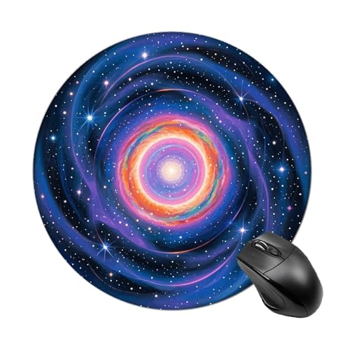 Galaxy in The Universe Mauspad, kleines Mauspad mit rutschfester Gummiunterseite, bequemes Laptop-Mauspad, rund, wasserdicht, Mauspad für Büro, Zuhause, Computer, 20 x 20 cm Galaxy in The Universe Mauspad, kleines Mauspad mit rutschfester Gummiunterseite, bequemes Laptop-Mauspad, rund, wasserdicht, Mauspad für Büro, Zuhause, Computer, 20 x 20 cm von Rrtsmsgh
