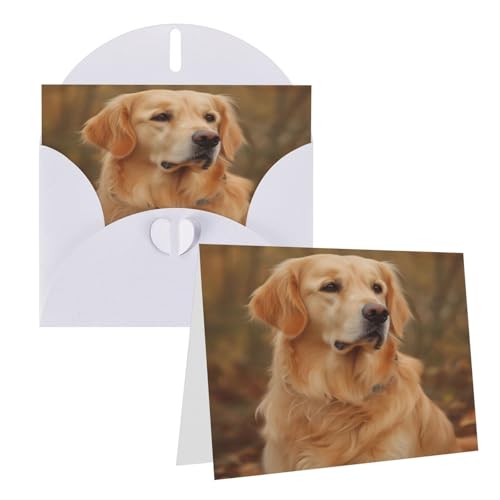 Grußkarten Golden Retriever Blanko-Grußkarten mit Umschlägen für alle Anlässe, Freundschaftskarten, Jubiläumskarten von Rrtsmsgh