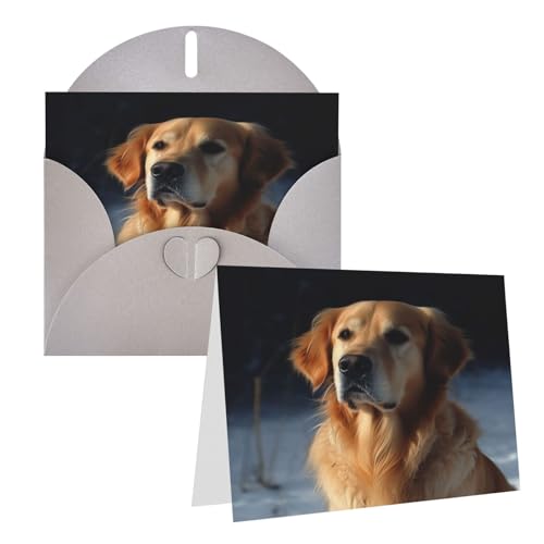 Grußkarten Golden Retriever Blanko-Grußkarten mit Umschlägen für alle Anlässe, Freundschaftskarten, Jubiläumskarten von Rrtsmsgh
