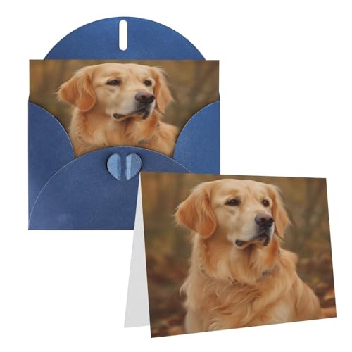Grußkarten Golden Retriever Blanko-Grußkarten mit Umschlägen für alle Anlässe, Freundschaftskarten, Jubiläumskarten von Rrtsmsgh