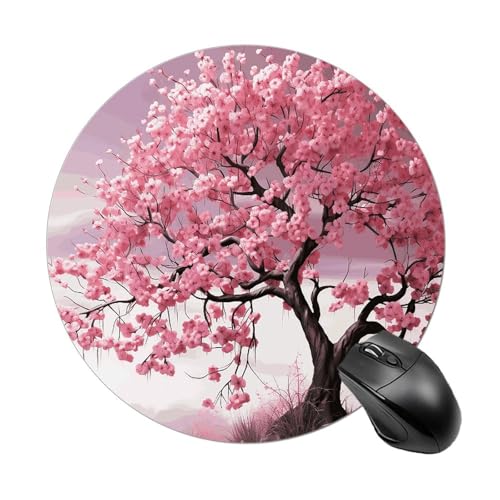 Mauspad mit Blumenbaum, klein, mit rutschfester Gummiunterseite, bequemes Laptop-Mauspad, rund, wasserdicht, Mauspad für Büro, Zuhause, Computer, 20 x 20 cm Mauspad mit Blumenbaum, klein, mit rutschfester Gummiunterseite, bequemes Laptop-Mauspad, rund, wasserdicht, Mauspad für Büro, Zuhause, Computer, 20 x 20 cm von Rrtsmsgh