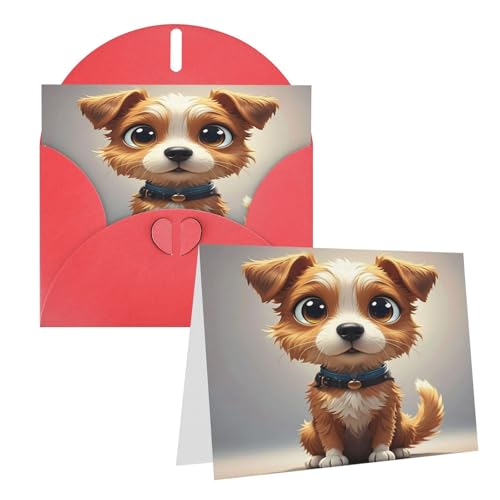 Rrtsmsgh Grußkarten, Cartoon-Hund, blanko, mit Umschlägen für alle Anlässe, Freundschaftskarten, Jubiläumskarten von Rrtsmsgh