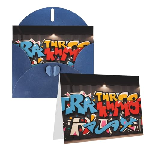 Rrtsmsgh Grußkarten, Graffiti, Hip-Hop, blanko, mit Umschlägen, für alle Anlässe, Freundschaftskarten, Jubiläumskarten von Rrtsmsgh