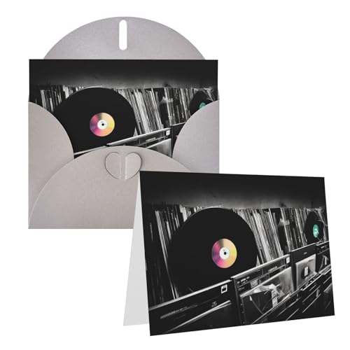 Rrtsmsgh Grußkarten, Vinyl-Schallplatten, blanko, Grußkarten mit Umschlägen für alle Anlässe, Freundschaftskarten, Jubiläumskarten von Rrtsmsgh
