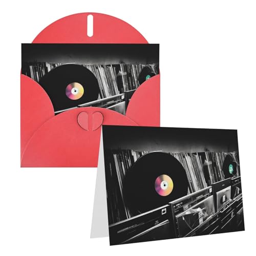 Rrtsmsgh Grußkarten, Vinyl-Schallplatten, blanko, Grußkarten mit Umschlägen für alle Anlässe, Freundschaftskarten, Jubiläumskarten von Rrtsmsgh