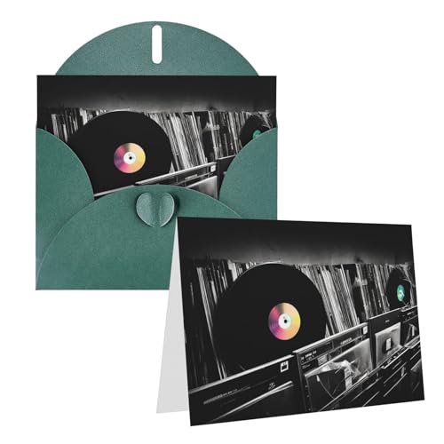 Rrtsmsgh Grußkarten, Vinyl-Schallplatten, blanko, Grußkarten mit Umschlägen für alle Anlässe, Freundschaftskarten, Jubiläumskarten von Rrtsmsgh