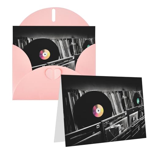 Rrtsmsgh Grußkarten, Vinyl-Schallplatten, blanko, Grußkarten mit Umschlägen für alle Anlässe, Freundschaftskarten, Jubiläumskarten von Rrtsmsgh