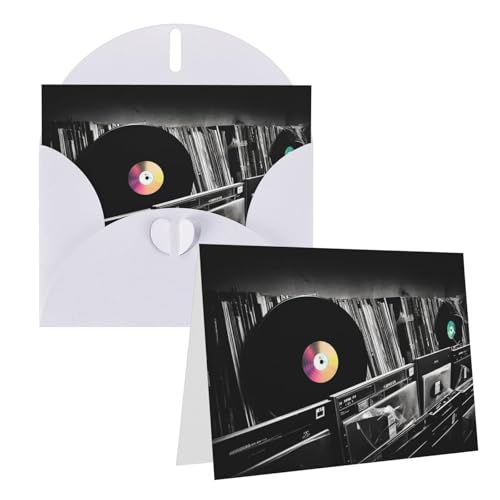 Rrtsmsgh Grußkarten, Vinyl-Schallplatten, blanko, Grußkarten mit Umschlägen für alle Anlässe, Freundschaftskarten, Jubiläumskarten von Rrtsmsgh
