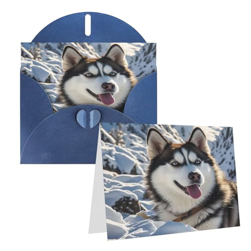 Rrtsmsgh Grußkarten, bezaubernde Huskies, Blanko-Grußkarten mit Umschlägen für alle Anlässe, Freundschaftskarten, Jahrestagskarten Rrtsmsgh Grußkarten, bezaubernde Huskies, Blanko-Grußkarten mit Umschlägen für alle Anlässe, Freundschaftskarten, Jahrestagskarten von Rrtsmsgh