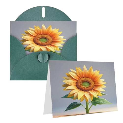 Rrtsmsgh Grußkarten, große Sonnenblume auf Hintergrund, blanko, Grußkarten mit Umschlägen für alle Anlässe, Freundschaftskarten, Jubiläumskarten von Rrtsmsgh