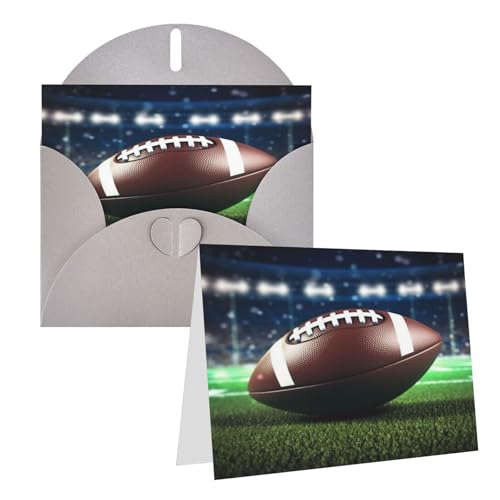 Rrtsmsgh Grußkarten American Football Blanko-Grußkarten mit Umschlägen für alle Gelegenheiten, Freundschaftskarten, Jubiläumskarten von Rrtsmsgh