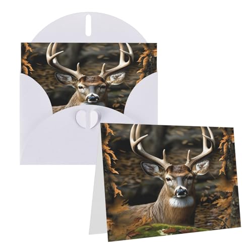Rrtsmsgh Grußkarten Camouflage Hirsch Blanko Grußkarten mit Umschlägen für alle Gelegenheitskarten, Freundschafts-Jubiläumskarten Rrtsmsgh Grußkarten Camouflage Hirsch Blanko Grußkarten mit Umschlägen für alle Gelegenheitskarten, Freundschafts-Jubiläumskarten von Rrtsmsgh