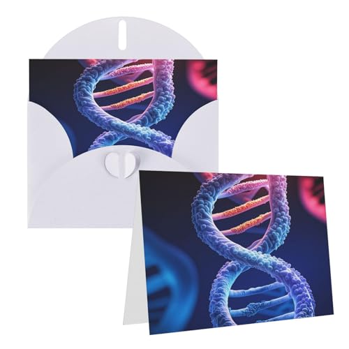 Rrtsmsgh Grußkarten DNA Genetic Helix Blanko-Grußkarten mit Umschlägen für alle Gelegenheitskarten, Freundschafts-Jubiläumskarten Rrtsmsgh Grußkarten DNA Genetic Helix Blanko-Grußkarten mit Umschlägen für alle Gelegenheitskarten, Freundschafts-Jubiläumskarten von Rrtsmsgh