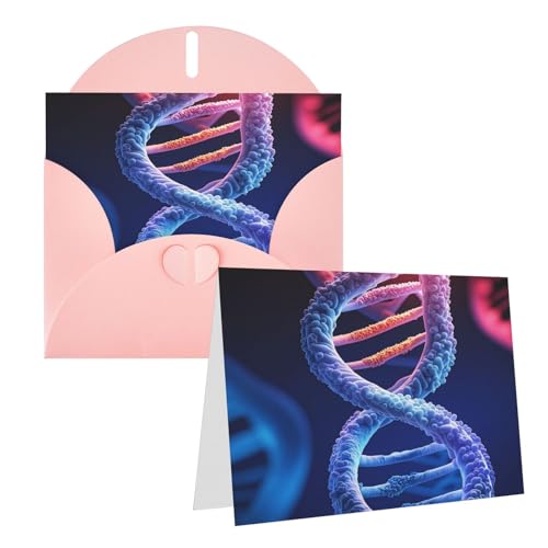 Rrtsmsgh Grußkarten DNA Genetic Helix Blanko-Grußkarten mit Umschlägen für alle Gelegenheitskarten, Freundschafts-Jubiläumskarten Rrtsmsgh Grußkarten DNA Genetic Helix Blanko-Grußkarten mit Umschlägen für alle Gelegenheitskarten, Freundschafts-Jubiläumskarten von Rrtsmsgh