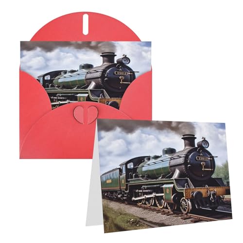 Rrtsmsgh Grußkarten Dampflokomotive Zug Blanko Grußkarten mit Umschlägen für alle Anlässe Karten Freundschaft Jubiläumskarten Rrtsmsgh Grußkarten Dampflokomotive Zug Blanko Grußkarten mit Umschlägen für alle Anlässe Karten Freundschaft Jubiläumskarten von Rrtsmsgh