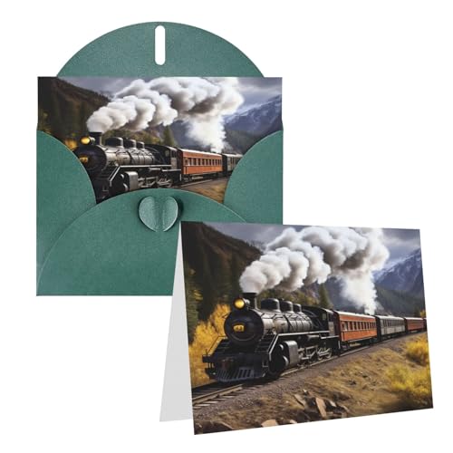 Rrtsmsgh Grußkarten Dampflokomotive Zug Blanko Grußkarten mit Umschlägen für alle Anlässe Karten Freundschaft Jubiläumskarten Rrtsmsgh Grußkarten Dampflokomotive Zug Blanko Grußkarten mit Umschlägen für alle Anlässe Karten Freundschaft Jubiläumskarten von Rrtsmsgh