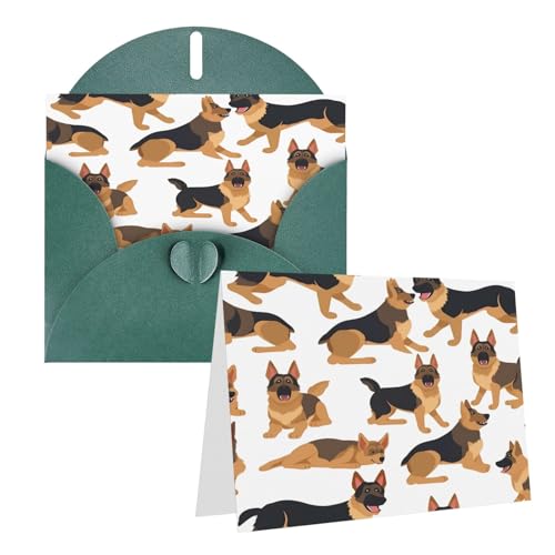 Rrtsmsgh Grußkarten Deutscher Schäferhund Blanko Grußkarten mit Umschlägen für alle Gelegenheitskarten Freundschaftskarten Jubiläumskarten Rrtsmsgh Grußkarten Deutscher Schäferhund Blanko Grußkarten mit Umschlägen für alle Gelegenheitskarten Freundschaftskarten Jubiläumskarten von Rrtsmsgh