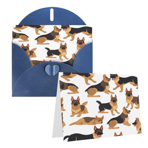 Rrtsmsgh Grußkarten Deutscher Schäferhund Blanko Grußkarten mit Umschlägen für alle Gelegenheitskarten Freundschaftskarten Jubiläumskarten Rrtsmsgh Grußkarten Deutscher Schäferhund Blanko Grußkarten mit Umschlägen für alle Gelegenheitskarten Freundschaftskarten Jubiläumskarten von Rrtsmsgh