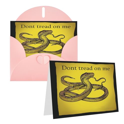 Rrtsmsgh Grußkarten "Don't Tread On Me", blanko, mit Umschlägen, für alle Anlässe, Freundschaftskarten, Jahrestagskarten Rrtsmsgh Grußkarten "Don't Tread On Me", blanko, mit Umschlägen, für alle Anlässe, Freundschaftskarten, Jahrestagskarten von Rrtsmsgh