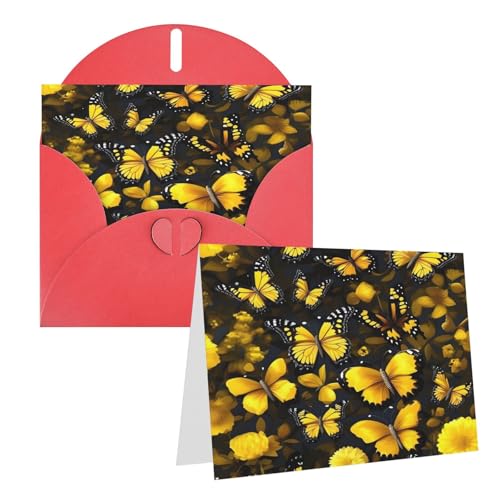 Rrtsmsgh Grußkarten Gelbe Blumen Schmetterlinge Blanko Grußkarten mit Umschlägen für alle Anlässe Karten Freundschaft Jahrestag Karten Rrtsmsgh Grußkarten Gelbe Blumen Schmetterlinge Blanko Grußkarten mit Umschlägen für alle Anlässe Karten Freundschaft Jahrestag Karten von Rrtsmsgh